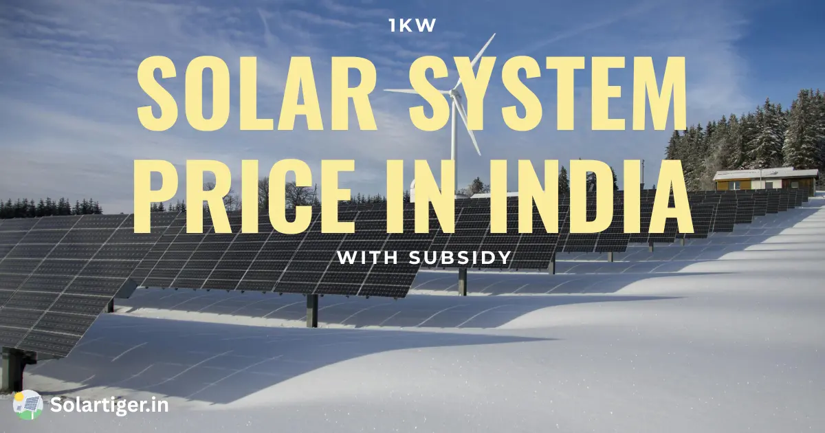 1kW Solar System Price in India