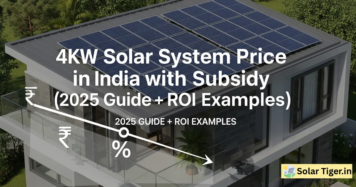 4kW Solar System Price in India