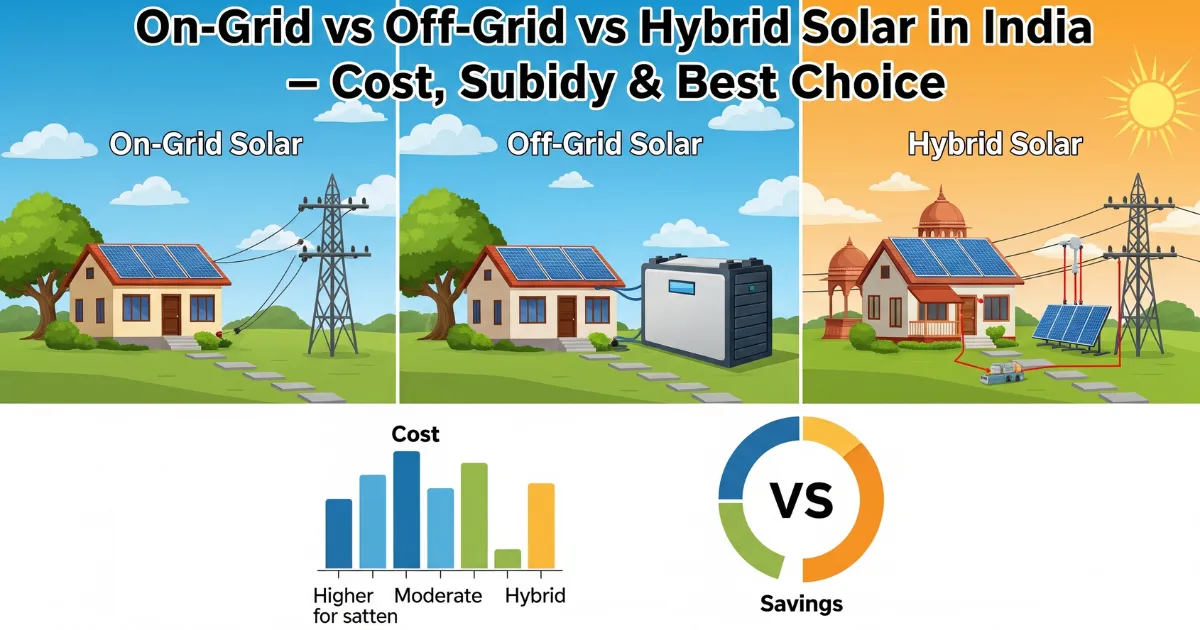 On-Grid vs Off-Grid vs Hybrid Solar