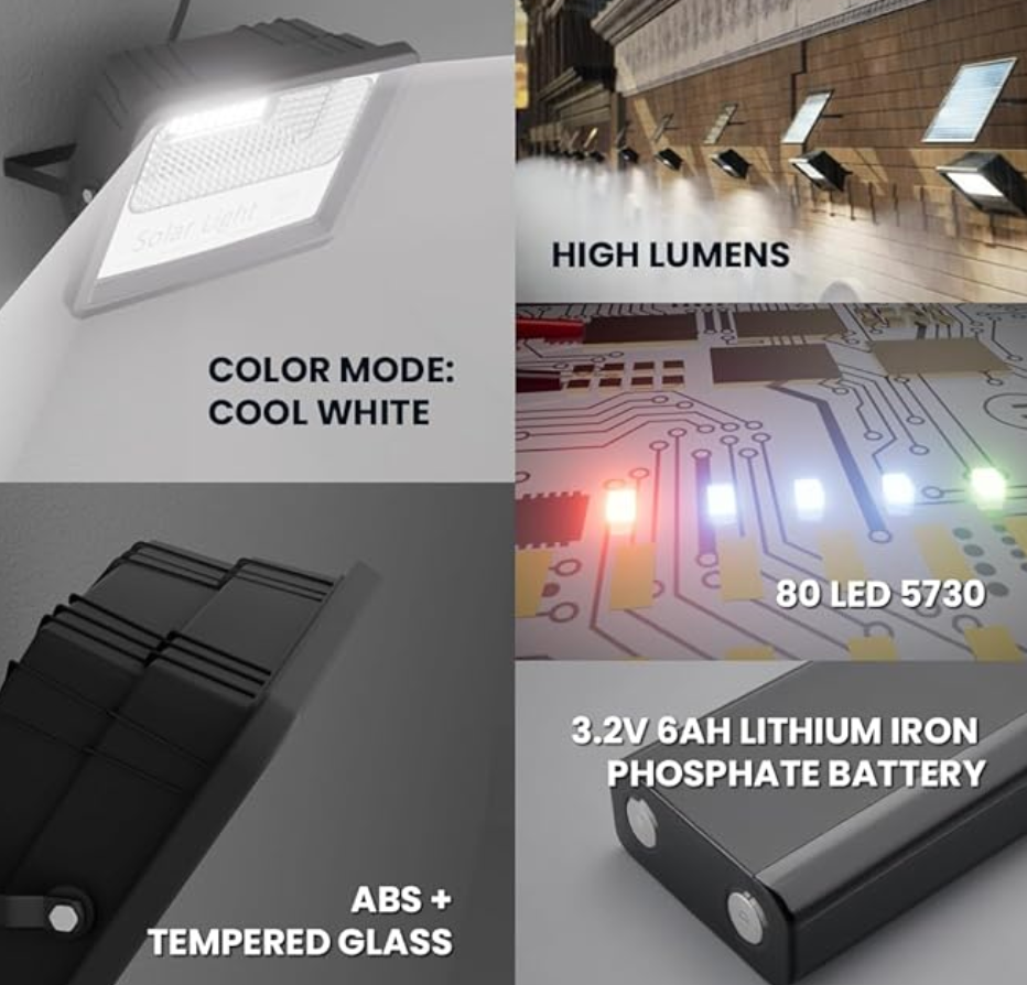 Best Solar Lights for Home & Outdoor in India (2025 Trends + Top Picks) 2 hardoll Solar Flood Light 60W with Remote Control